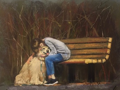 Best Friends 9x12 pastel 625 Best Friends 9x12 pastel 625